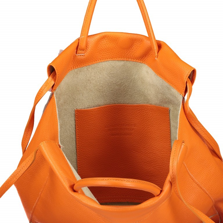 Handtasche Dollaro Orange, Farbe: orange, Marke: Hausfelder Manufaktur, EAN: 4065646003699, Abmessungen in cm: 33x37x10, Bild 7 von 7