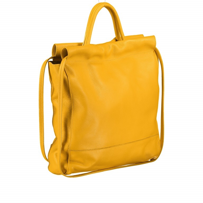 Handtasche Dollaro Gelb, Farbe: gelb, Marke: Hausfelder Manufaktur, EAN: 4065646003675, Abmessungen in cm: 33x37x10, Bild 2 von 7