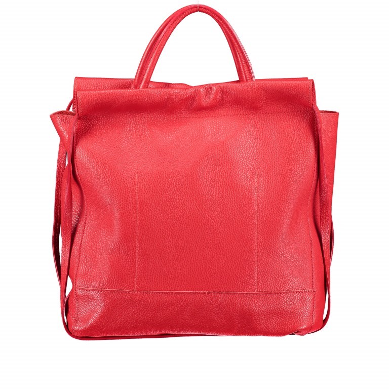 Handtasche Dollaro Rot, Farbe: rot/weinrot, Marke: Hausfelder Manufaktur, EAN: 4065646003682, Abmessungen in cm: 33x37x10, Bild 3 von 7