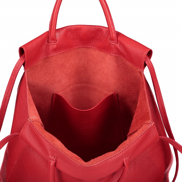Handtasche Dollaro Rot, Farbe: rot/weinrot, Marke: Hausfelder Manufaktur, EAN: 4065646003682, Abmessungen in cm: 33x37x10, Bild 7 von 7