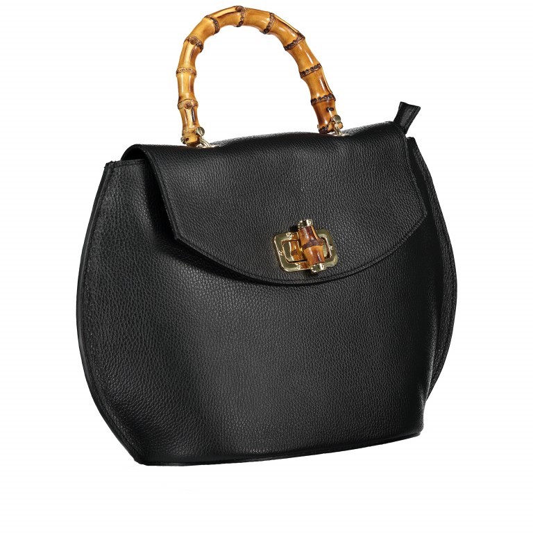 Handtasche Schwarz, Farbe: schwarz, Marke: Hausfelder Manufaktur, Bild 2 von 7