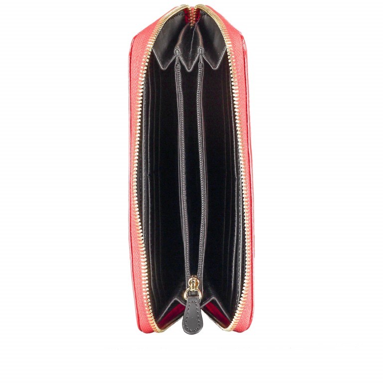 Geldbörse Rot, Farbe: rot/weinrot, Marke: Love Moschino, EAN: 8059610638501, Abmessungen in cm: 19.5x10x3, Bild 4 von 4