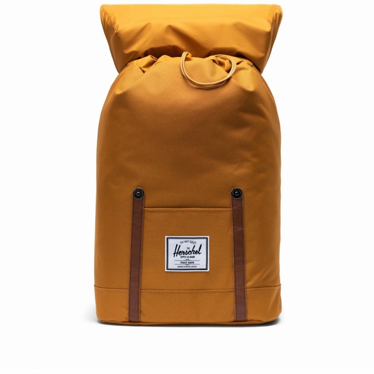Rucksack Retreat einfarbig Volumen 18 Liter Buckthorn Brown, Farbe: gelb, Marke: Herschel, EAN: 0828432339464, Abmessungen in cm: 34x46x12, Bild 2 von 5