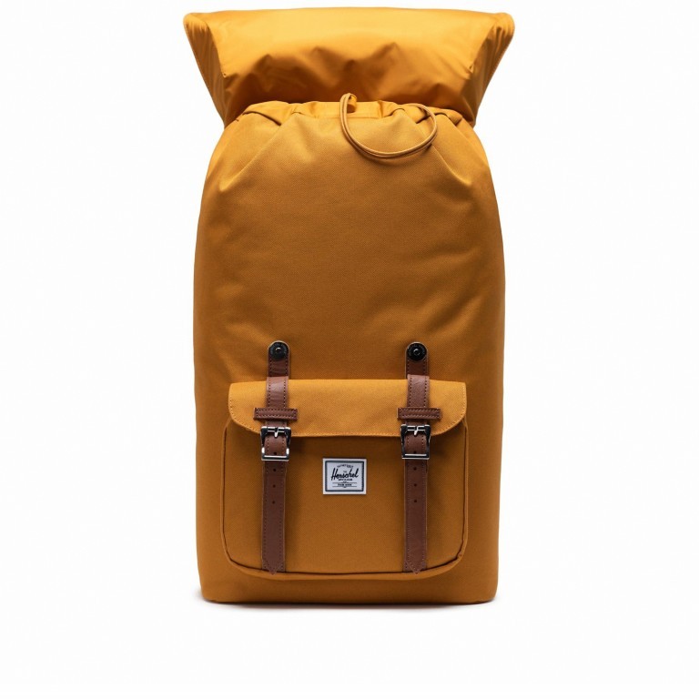 Rucksack Little America einfarbig Volumen 23 Liter Buckthorn Brown, Farbe: gelb, Marke: Herschel, EAN: 0828432339587, Abmessungen in cm: 28.56x49.9x17.78, Bild 2 von 4
