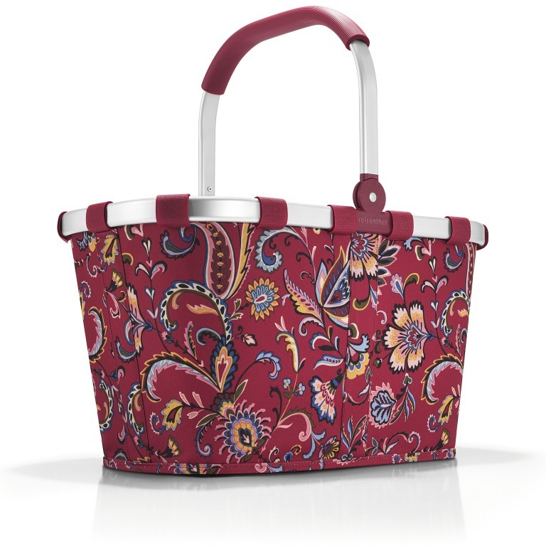 Einkaufskorb Carrybag Paisley Ruby, Farbe: rot/weinrot, Marke: Reisenthel, EAN: 4012013712944, Abmessungen in cm: 48x29x28, Bild 1 von 5