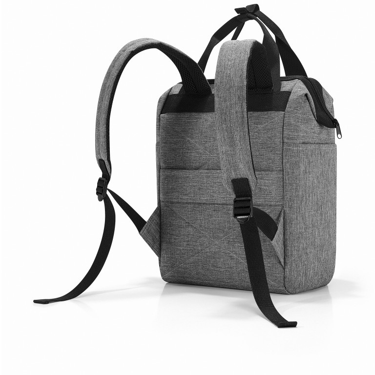 Rucksack Allrounder R Twist Silver, Farbe: anthrazit, Marke: Reisenthel, EAN: 4012013713118, Abmessungen in cm: 31x39x17, Bild 2 von 4