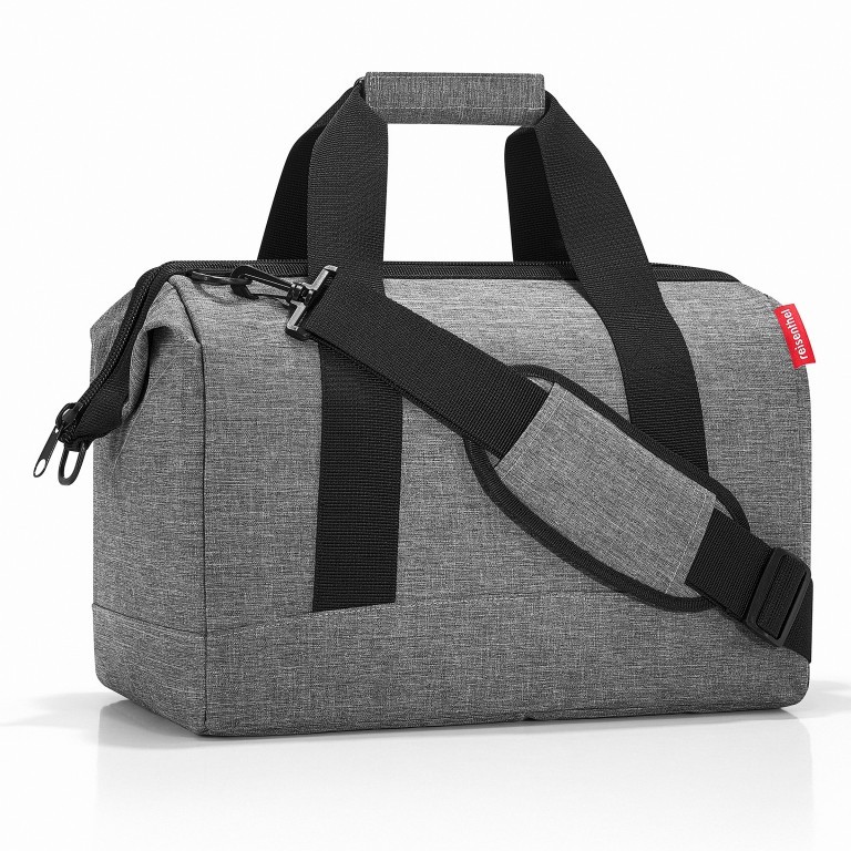 Reisetasche Allrounder M Twist Silver, Farbe: anthrazit, Marke: Reisenthel, EAN: 4012013713101, Abmessungen in cm: 40x33.5x24, Bild 1 von 2