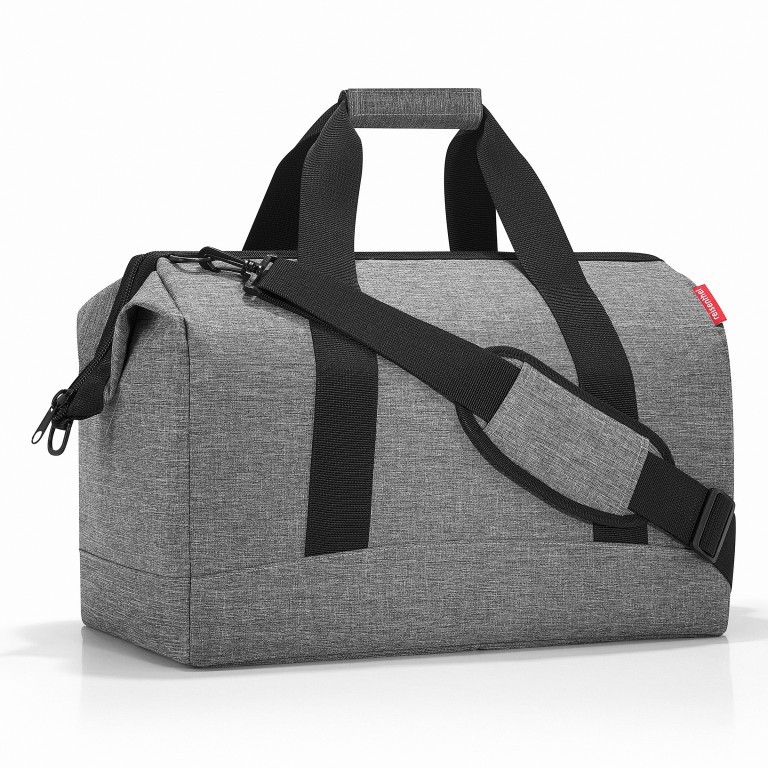 Reisetasche Allrounder L Twist Silver, Farbe: anthrazit, Marke: Reisenthel, EAN: 4012013713095, Abmessungen in cm: 48x39.5x29, Bild 1 von 2