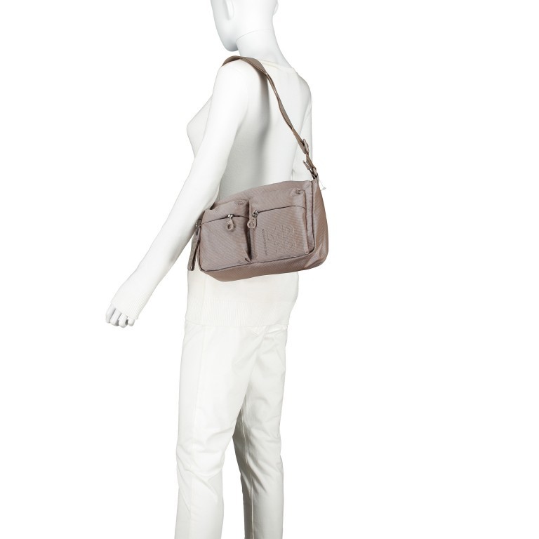 Umhängetasche MD20 QMTX5 Taupe, Farbe: taupe/khaki, Marke: Mandarina Duck, EAN: 8032803689788, Abmessungen in cm: 28x19x11, Bild 4 von 6
