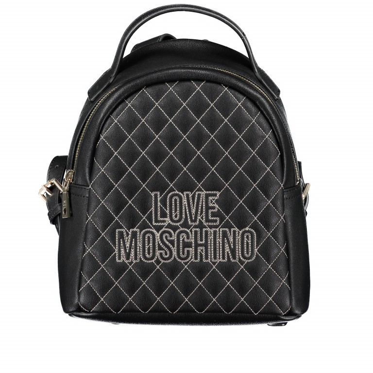 Rucksack Borsa Schwarz, Farbe: schwarz, Marke: Love Moschino, EAN: 8059610667402, Abmessungen in cm: 22x26.5x9, Bild 1 von 6