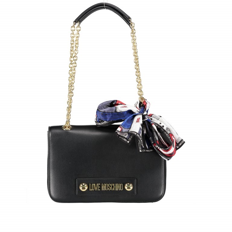 Umhängetasche Borsa Schwarz, Farbe: schwarz, Marke: Love Moschino, EAN: 8059610993594, Abmessungen in cm: 28x18x8, Bild 9 von 9