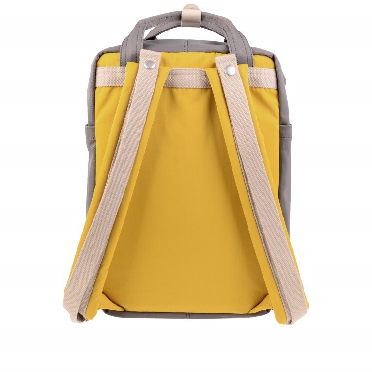 Rucksack Macaroon Bicolor Volumen 16 Liter Mustard Light Grey, Farbe: gelb, Marke: Doughnut, EAN: 4897065904604, Abmessungen in cm: 28x38x11, Bild 3 von 8