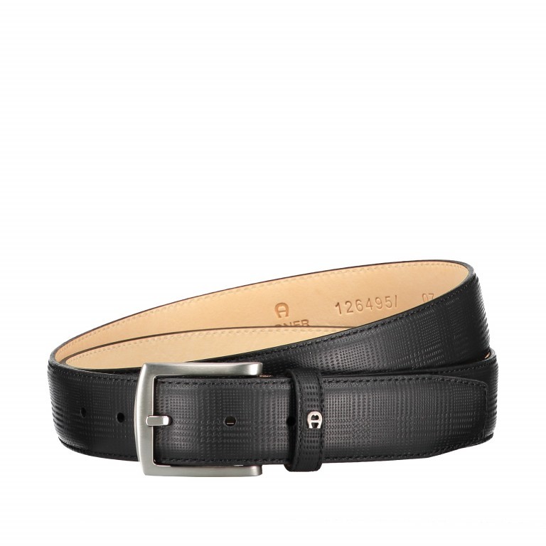 Gürtel Casual 126-495 Bundweite 95 CM Black, Farbe: schwarz, Marke: AIGNER, EAN: 4055539223914, Bild 1 von 2