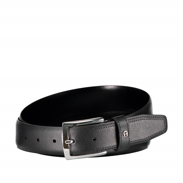 Gürtel Casual 126-236 Bundweite 105 CM Black, Farbe: schwarz, Marke: AIGNER, EAN: 4055539223273, Bild 1 von 2