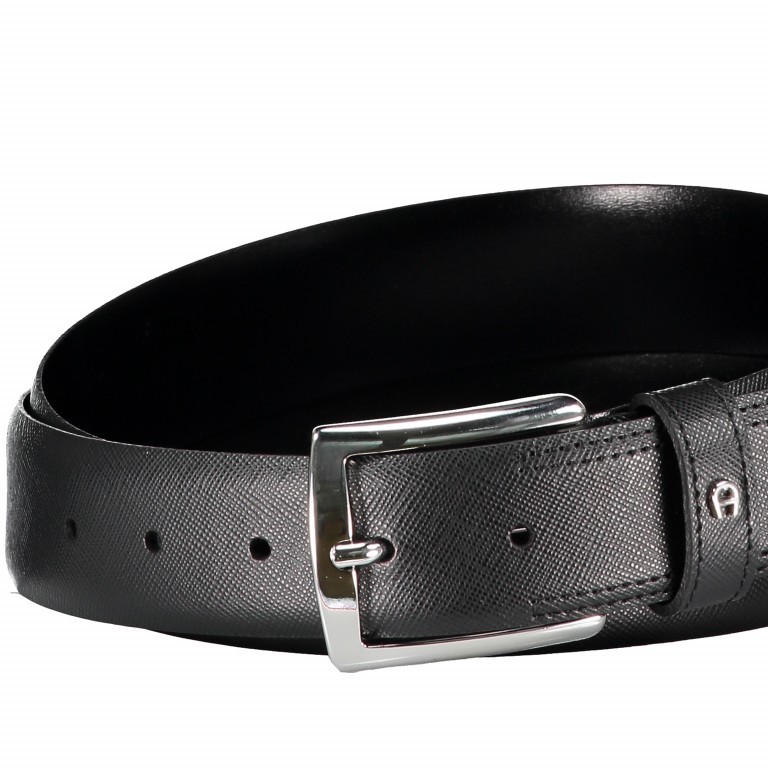 Gürtel Casual 126-236 Bundweite 110 CM Black, Farbe: schwarz, Marke: AIGNER, EAN: 4055539223280, Bild 2 von 2