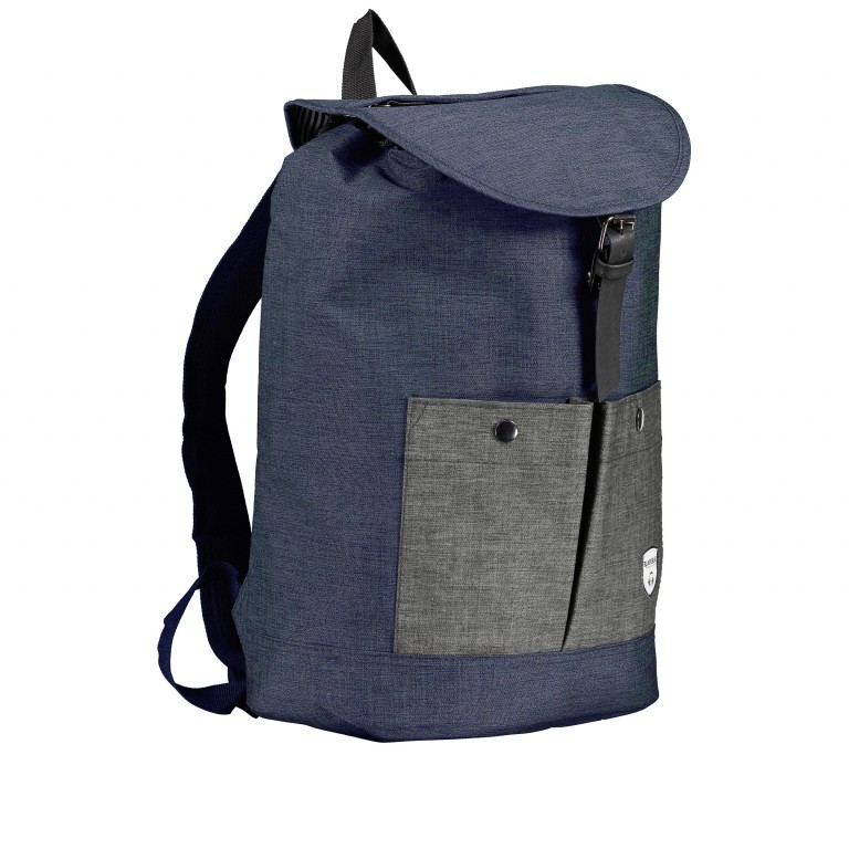 Rucksack Wodz FU51-1196 Shadow Blue Grey, Farbe: blau/petrol, Marke: Blackbeat, EAN: 8719956128424, Abmessungen in cm: 28.5x44x14, Bild 2 von 7