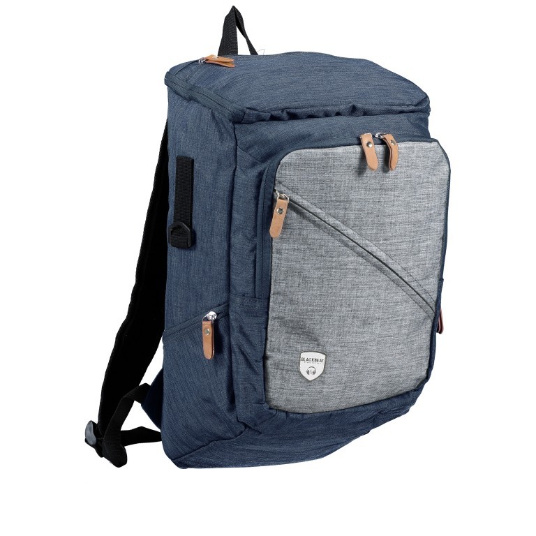 Rucksack Wodz FU51-1198 Shadow Blue Grey, Farbe: blau/petrol, Marke: Blackbeat, EAN: 8719956128455, Bild 2 von 7