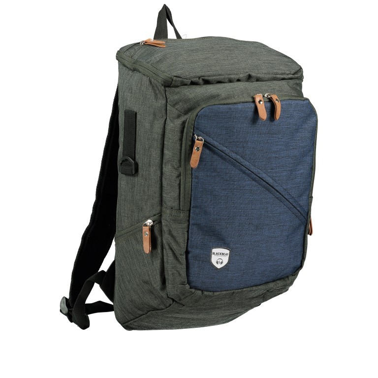 Rucksack Wodz FU51-1198 Dark Green Navy, Farbe: grün/oliv, Marke: Blackbeat, EAN: 8719956128462, Bild 2 von 7
