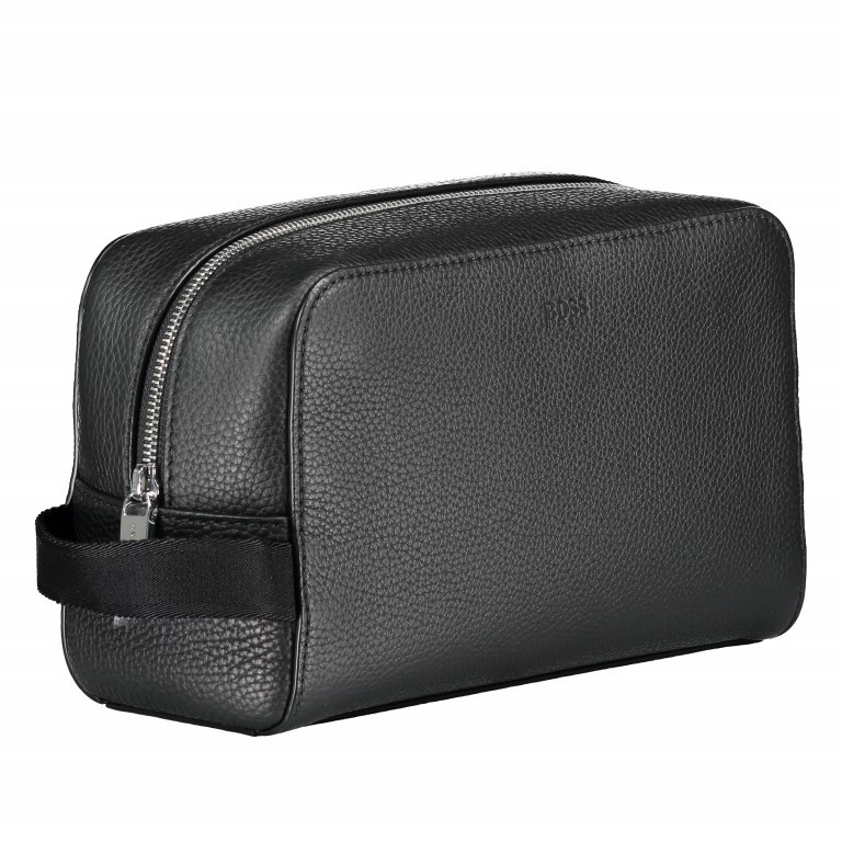 Kulturbeutel Crosstown Washbag Black, Farbe: schwarz, Marke: BOSS, EAN: 4029049385202, Abmessungen in cm: 24x16x7, Bild 2 von 4