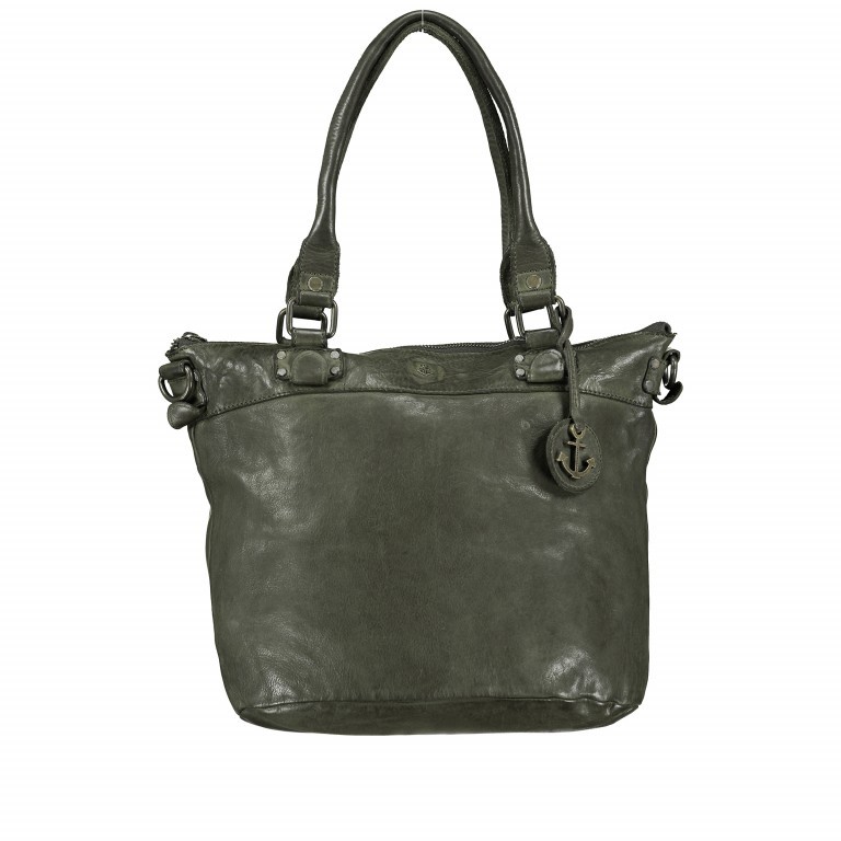 Shopper Anchor-Love Bianca B3.5938 Olive Green, Farbe: grün/oliv, Marke: Harbour 2nd, EAN: 4046478041332, Abmessungen in cm: 36x27x12.5, Bild 1 von 8