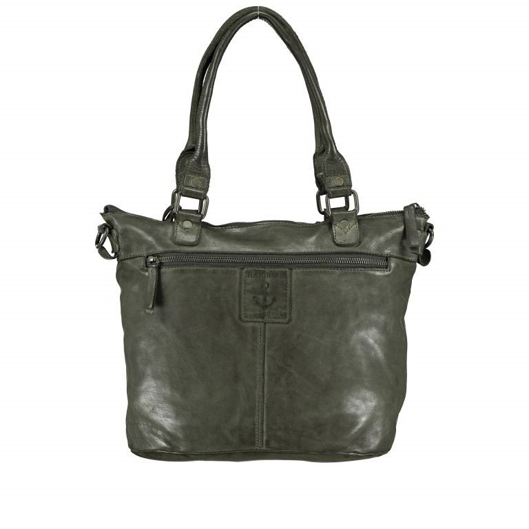 Shopper Anchor-Love Bianca B3.5938 Olive Green, Farbe: grün/oliv, Marke: Harbour 2nd, EAN: 4046478041332, Abmessungen in cm: 36x27x12.5, Bild 3 von 8