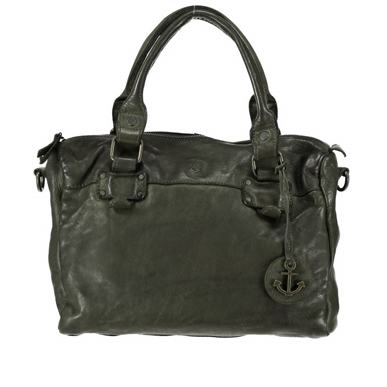 Shopper Anchor-Love Lale B3.6456 Olive Green, Farbe: grün/oliv, Marke: Harbour 2nd, EAN: 4046478041356, Abmessungen in cm: 30x22x10, Bild 1 von 6