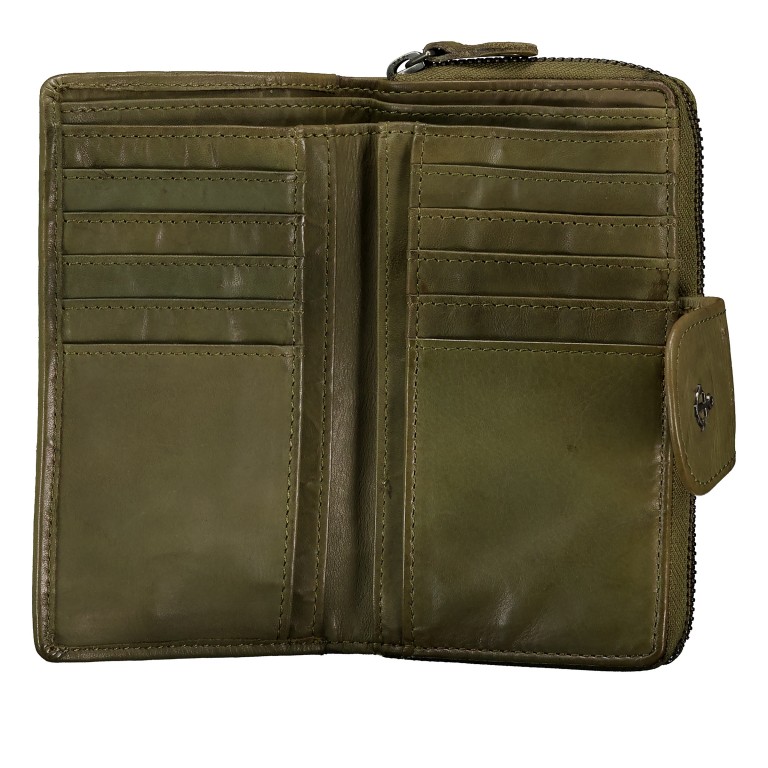 Geldbörse Anchor-Love Linn B3.0646 Olive Green, Farbe: grün/oliv, Marke: Harbour 2nd, EAN: 4046478041707, Abmessungen in cm: 16x10x3, Bild 2 von 4