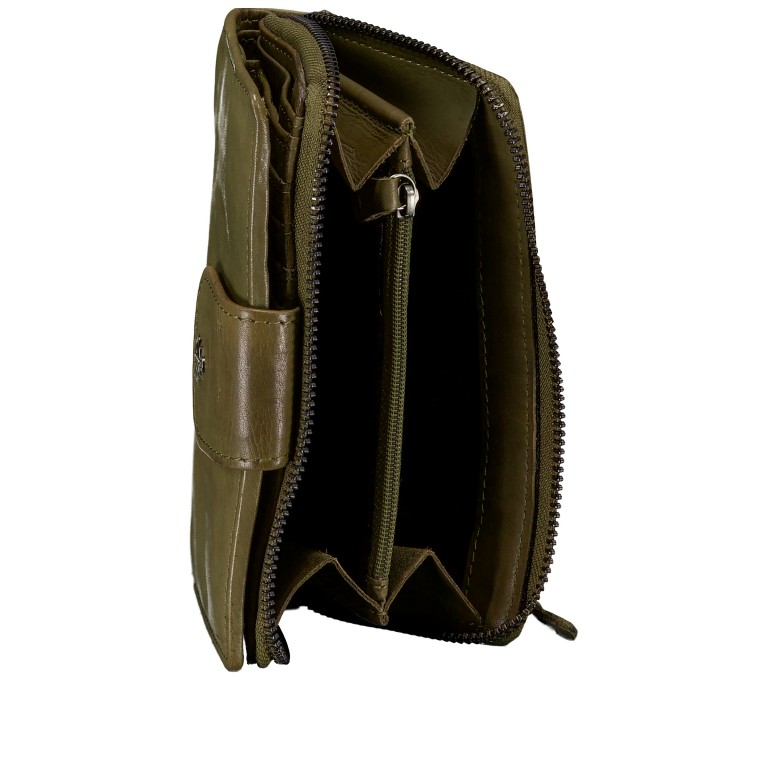 Geldbörse Anchor-Love Linn B3.0646 Olive Green, Farbe: grün/oliv, Marke: Harbour 2nd, EAN: 4046478041707, Abmessungen in cm: 16x10x3, Bild 3 von 4