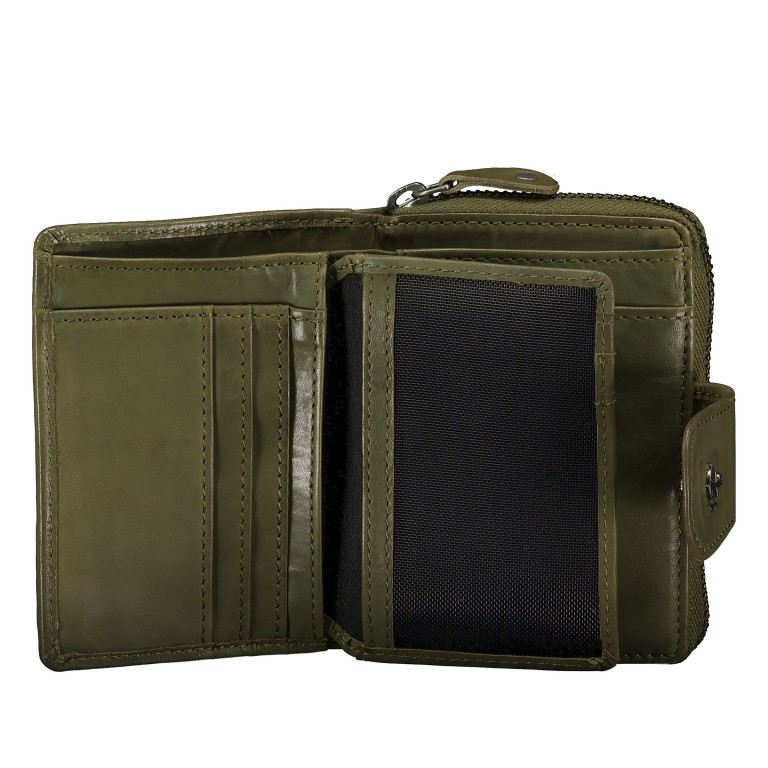 Geldbörse Anchor-Love Isidora B3.1543 Olive Green, Farbe: grün/oliv, Marke: Harbour 2nd, EAN: 4046478041776, Abmessungen in cm: 12x9.5x3, Bild 4 von 6