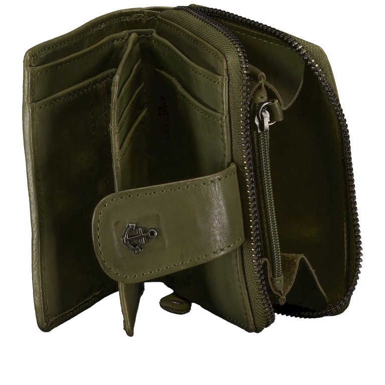 Geldbörse Anchor-Love Isidora B3.1543 Olive Green, Farbe: grün/oliv, Marke: Harbour 2nd, EAN: 4046478041776, Abmessungen in cm: 12x9.5x3, Bild 6 von 6