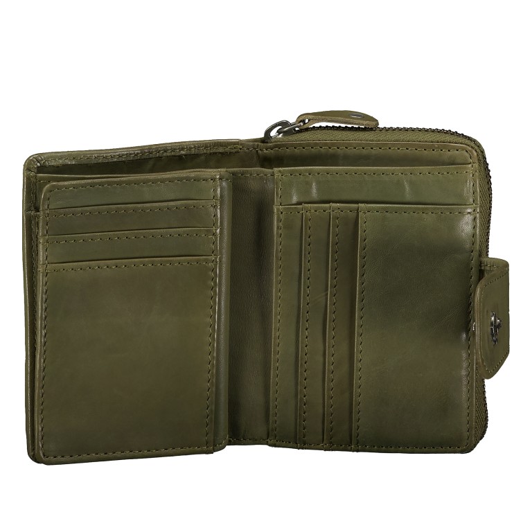 Geldbörse Anchor-Love Isidora B3.1543 Olive Green, Farbe: grün/oliv, Marke: Harbour 2nd, EAN: 4046478041776, Abmessungen in cm: 12x9.5x3, Bild 5 von 6