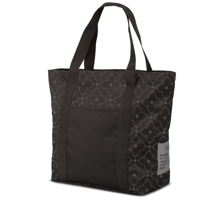 Badetasche mit Statement, Farbe: schwarz, blau/petrol, grün/oliv, flieder/lila, Marke: Fabrizio, Abmessungen in cm: 38x40x20, Bild 1 von 1