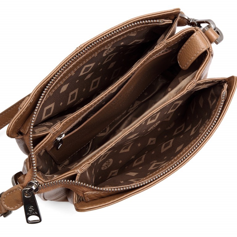 Umhängetasche Cormorano Sia Latte, Farbe: cognac, Marke: Adax, EAN: 5705483222295, Abmessungen in cm: 23x22x7, Bild 6 von 6