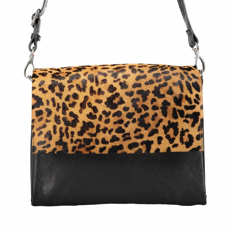 Umhängetasche Amalfi Simona Leopard, Farbe: schwarz, Marke: Adax, EAN: 5705483223124, Abmessungen in cm: 31x25x7, Bild 1 von 7
