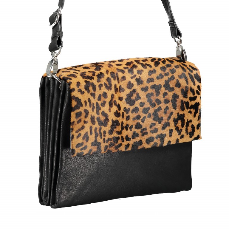 Umhängetasche Amalfi Simona Leopard, Farbe: schwarz, Marke: Adax, EAN: 5705483223124, Abmessungen in cm: 31x25x7, Bild 2 von 7