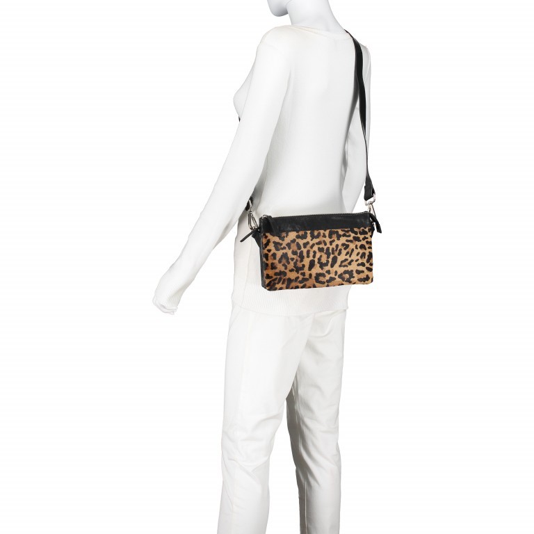 Umhängetasche Amalfi Leopard, Farbe: schwarz, Marke: Adax, EAN: 5705483223162, Abmessungen in cm: 25x16x4, Bild 5 von 6