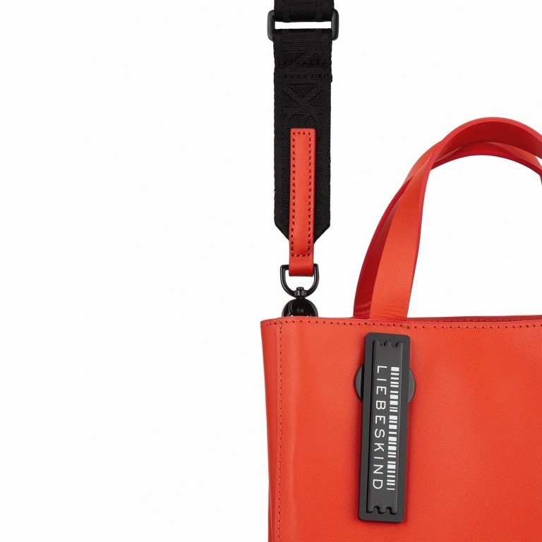 Handtasche Paper Bag Tote S Carter Poppy Red, Farbe: orange, Marke: Liebeskind Berlin, EAN: 4058629123057, Abmessungen in cm: 22x25x12, Bild 7 von 7