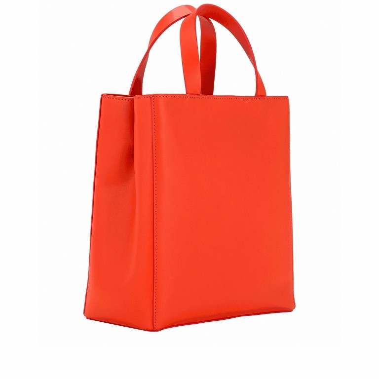 Handtasche Paper Bag Tote S Carter Poppy Red, Farbe: orange, Marke: Liebeskind Berlin, EAN: 4058629123057, Abmessungen in cm: 22x25x12, Bild 2 von 7