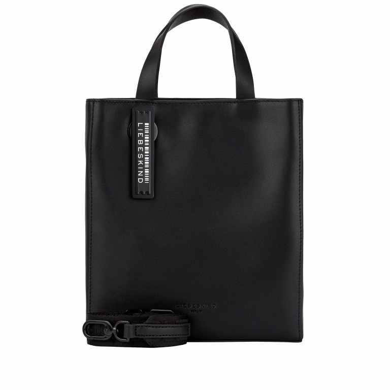 Handtasche Paper Bag Tote S Carter Black, Farbe: schwarz, Marke: Liebeskind Berlin, EAN: 4064657290807, Abmessungen in cm: 22x25x12, Bild 1 von 7