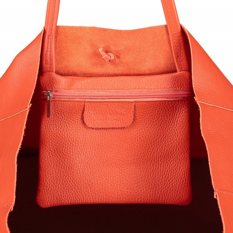 Shopper Dollaro Koralle, Farbe: orange, Marke: Hausfelder Manufaktur, EAN: 4065646003842, Abmessungen in cm: 38x31.5x12, Bild 5 von 6