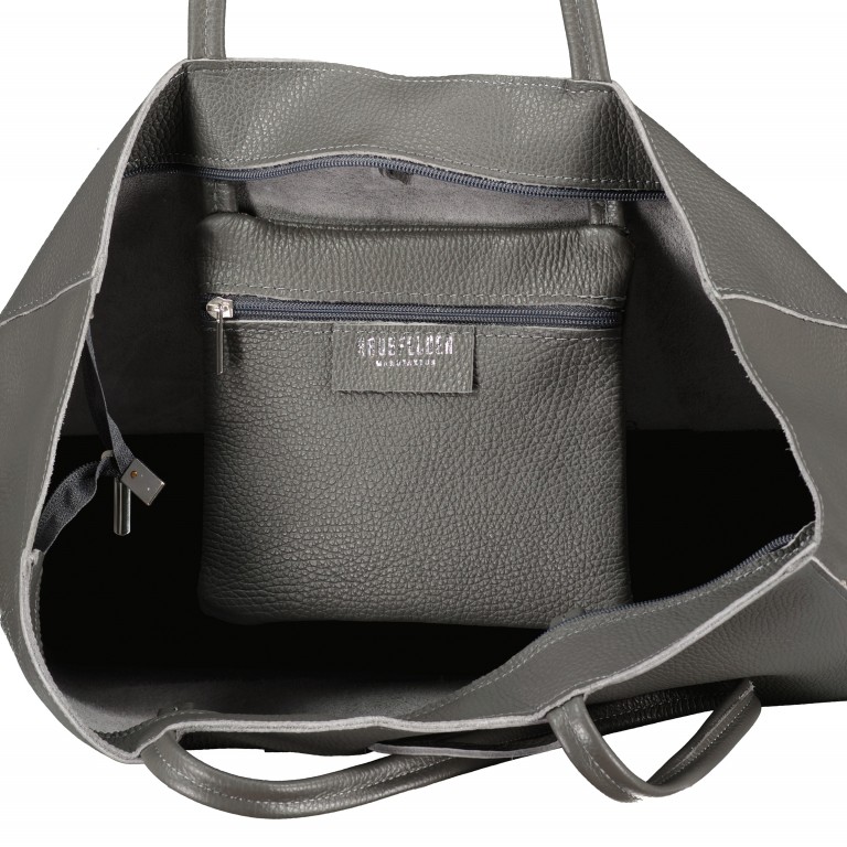 Shopper Dollaro Dunkelgrau, Farbe: grau, Marke: Hausfelder Manufaktur, EAN: 4065646003859, Abmessungen in cm: 38x31.5x12, Bild 5 von 5