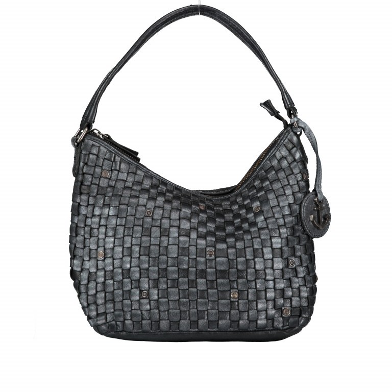 Beuteltasche Soft-Weaving Mila B3.6306 Metallic Graphit, Farbe: anthrazit, Marke: Harbour 2nd, EAN: 4046478041080, Abmessungen in cm: 33x25x12, Bild 1 von 10