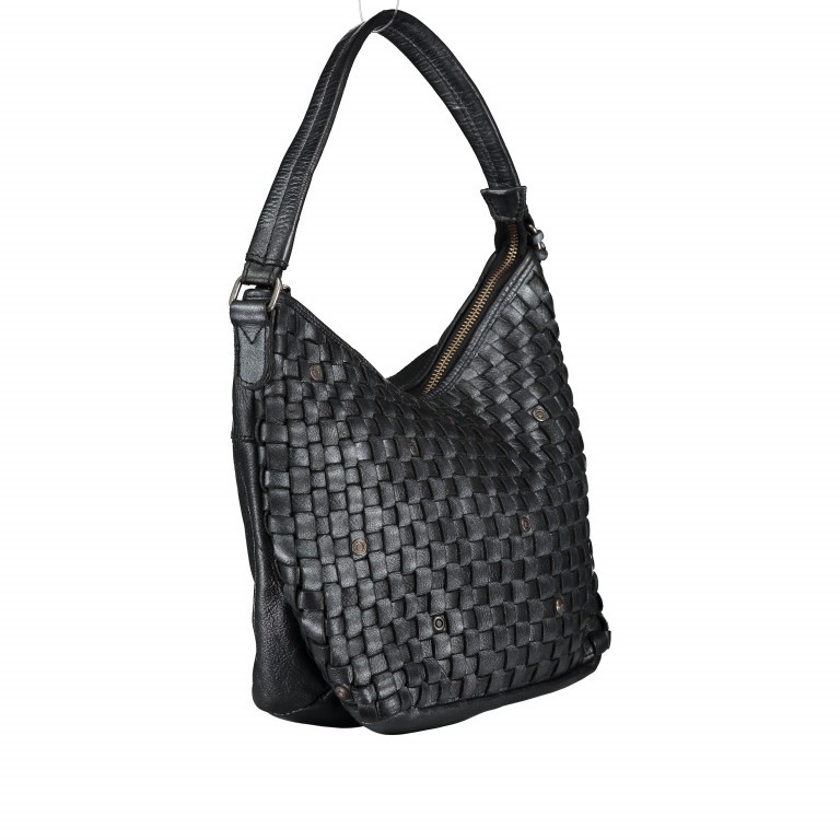 Beuteltasche Soft-Weaving Mila B3.6306 Metallic Graphit, Farbe: anthrazit, Marke: Harbour 2nd, EAN: 4046478041080, Abmessungen in cm: 33x25x12, Bild 2 von 10