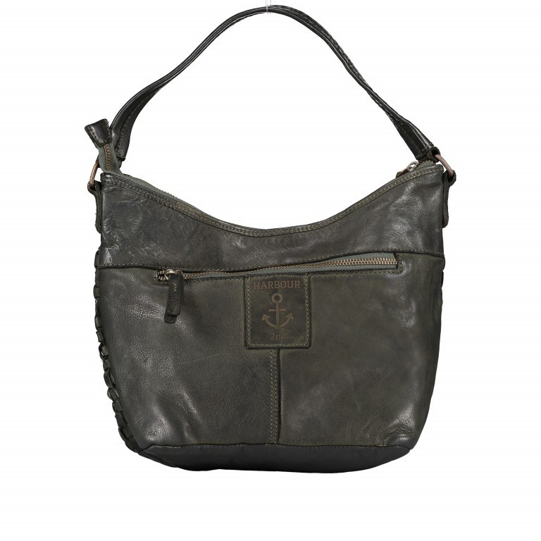 Beuteltasche Soft-Weaving Mila B3.6306 Metallic Graphit, Farbe: anthrazit, Marke: Harbour 2nd, EAN: 4046478041080, Abmessungen in cm: 33x25x12, Bild 3 von 10