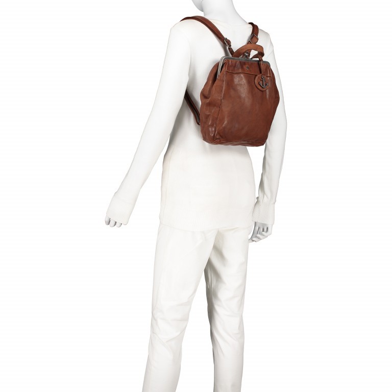 Rucksack Anchor-Love Anouk B3.9290 Charming Cognac, Farbe: cognac, Marke: Harbour 2nd, EAN: 4046478042193, Abmessungen in cm: 22x27x9, Bild 7 von 8