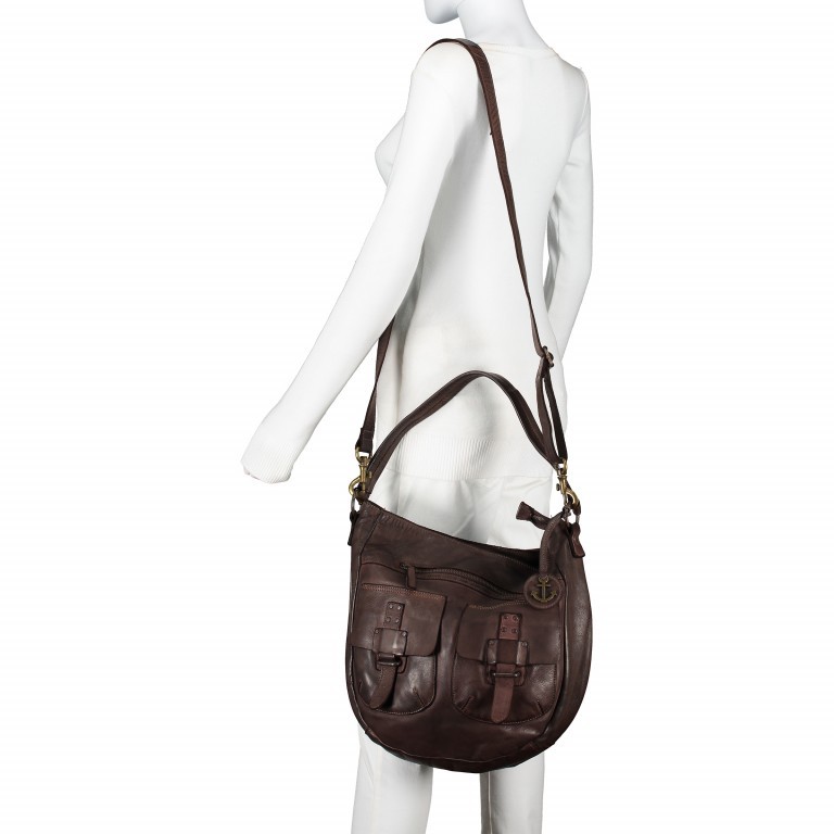 Beuteltasche Cool-Casual Ellida B3.6669 Chocolate Brown, Farbe: braun, Marke: Harbour 2nd, EAN: 4046478031449, Abmessungen in cm: 34x33x12, Bild 6 von 8