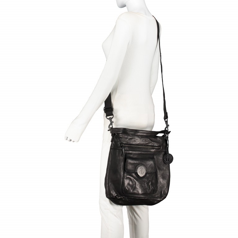Beuteltasche Locked-Treasure Yolanda B3.9291 Dark Ash, Farbe: anthrazit, Marke: Harbour 2nd, EAN: 4046478042377, Abmessungen in cm: 36x31x18, Bild 5 von 9
