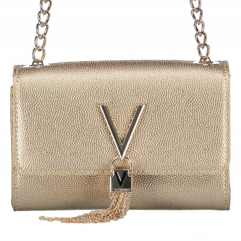 Umhängetasche Divina Oro, Farbe: metallic, Marke: Valentino Bags, EAN: 8052790167359, Abmessungen in cm: 17.5x11.5x6, Bild 1 von 6