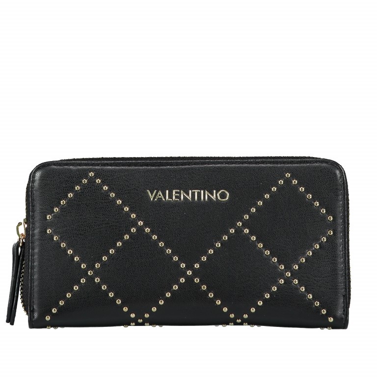 Geldbörse Mandolino Nero, Farbe: schwarz, Marke: Valentino Bags, EAN: 8052790911976, Abmessungen in cm: 19x10x2, Bild 1 von 2