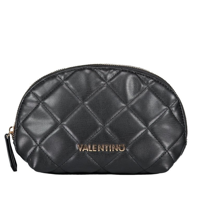 Kosmetiketui Ocarina, Farbe: schwarz, rot/weinrot, beige, Marke: Valentino Bags, Abmessungen in cm: 23x14x7, Bild 1 von 5